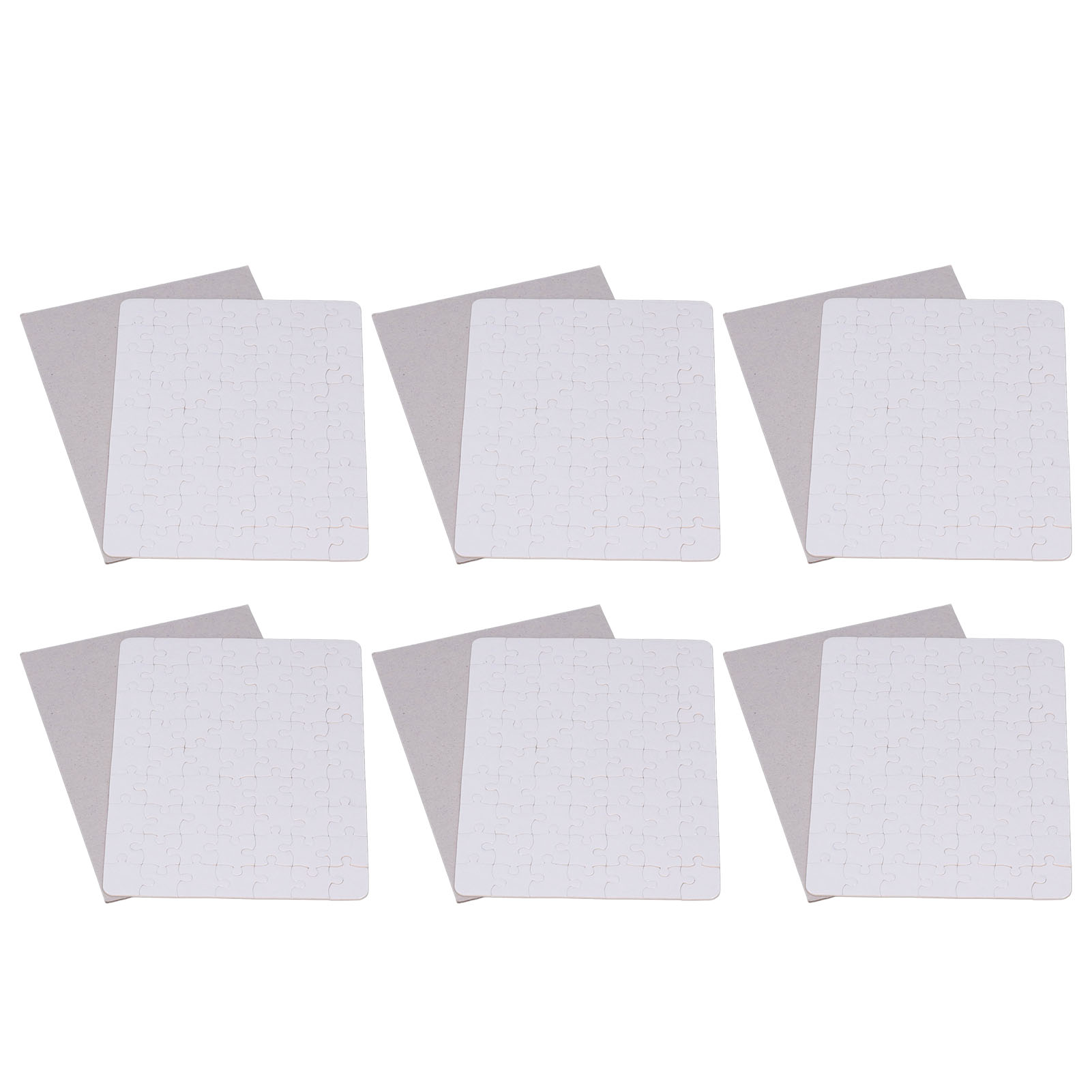 6 Set Blank Puzzles 13x18cm Wh - Puzzle Blank White recension och pris