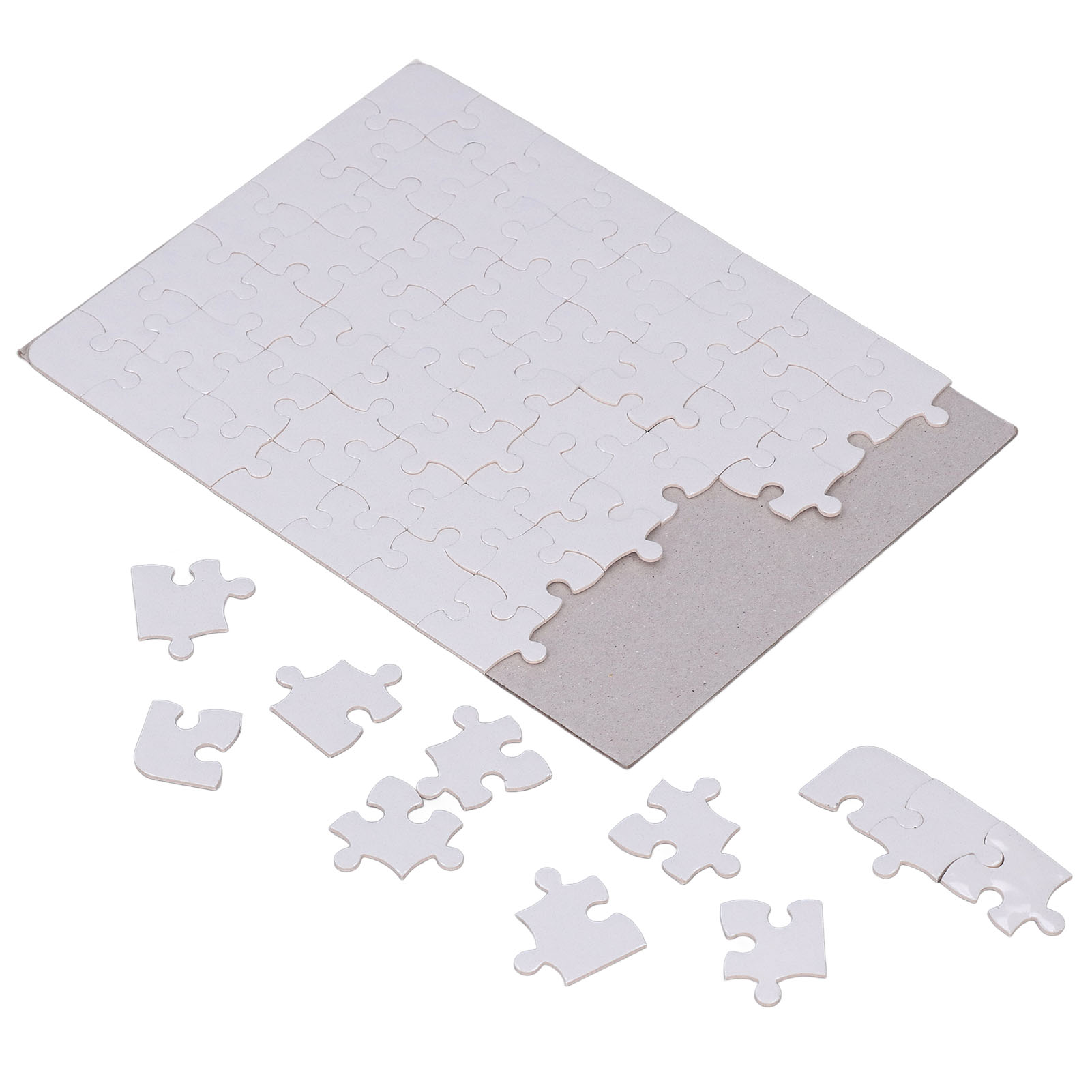 6 Set Blank Puzzles 13x18cm Wh - Puzzle Blank White recension och pris