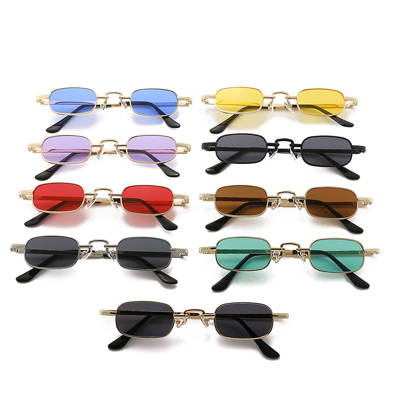 New Small Frame Square Sunglas - Metal Photo Panel recension och pris
