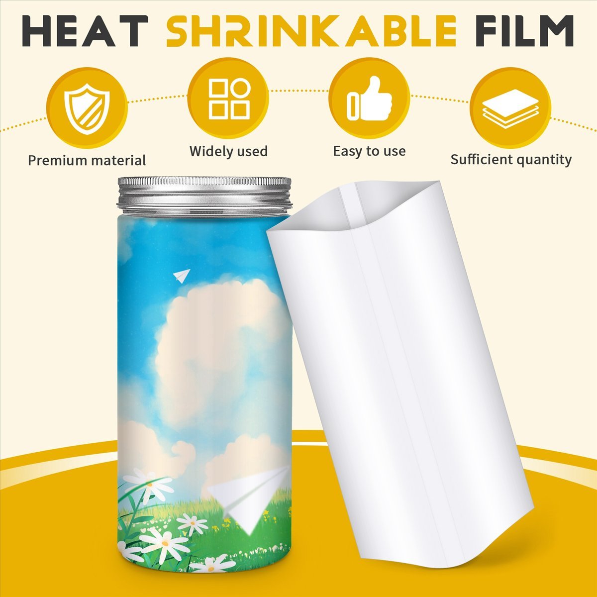 ✼70Pcs Sublimation Shrink Wrap - Sublimation Mug White recension och pris