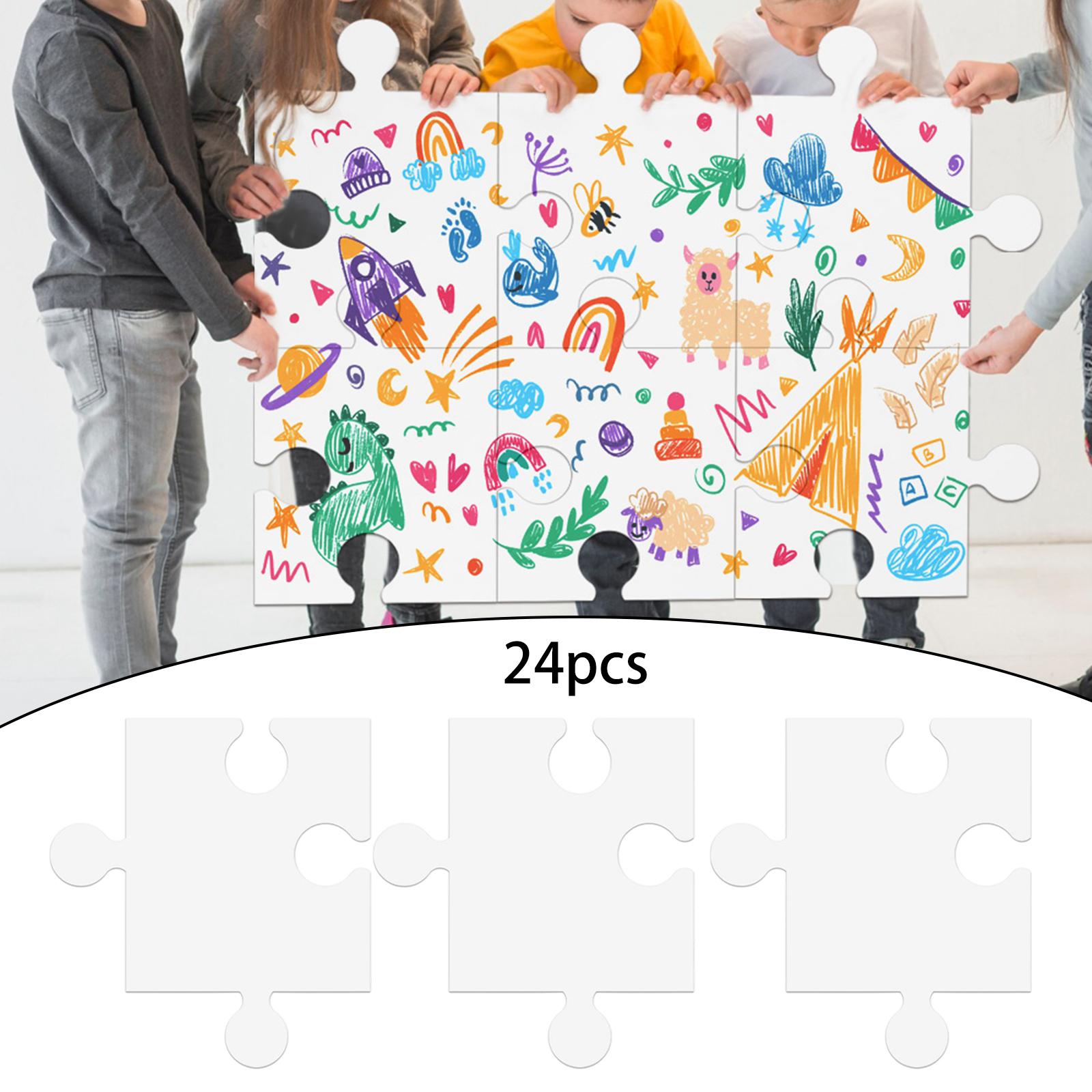 Kids Adult Blank Puzzle for DI - Puzzle Blank White recension och pris