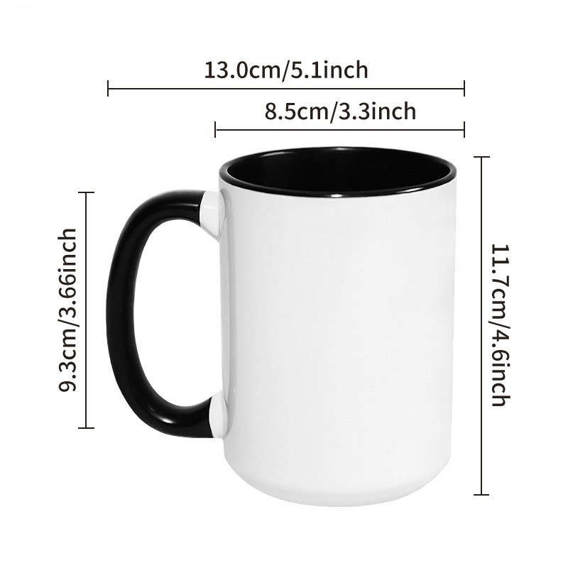 450ML 15 oz Big Cup DIY Custom - Sublimation Mug White recension och pris