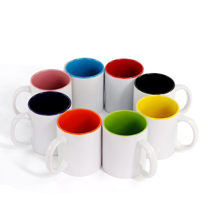 350ML Color Inside Ceramic Cup - Sublimation Mug White recension och pris